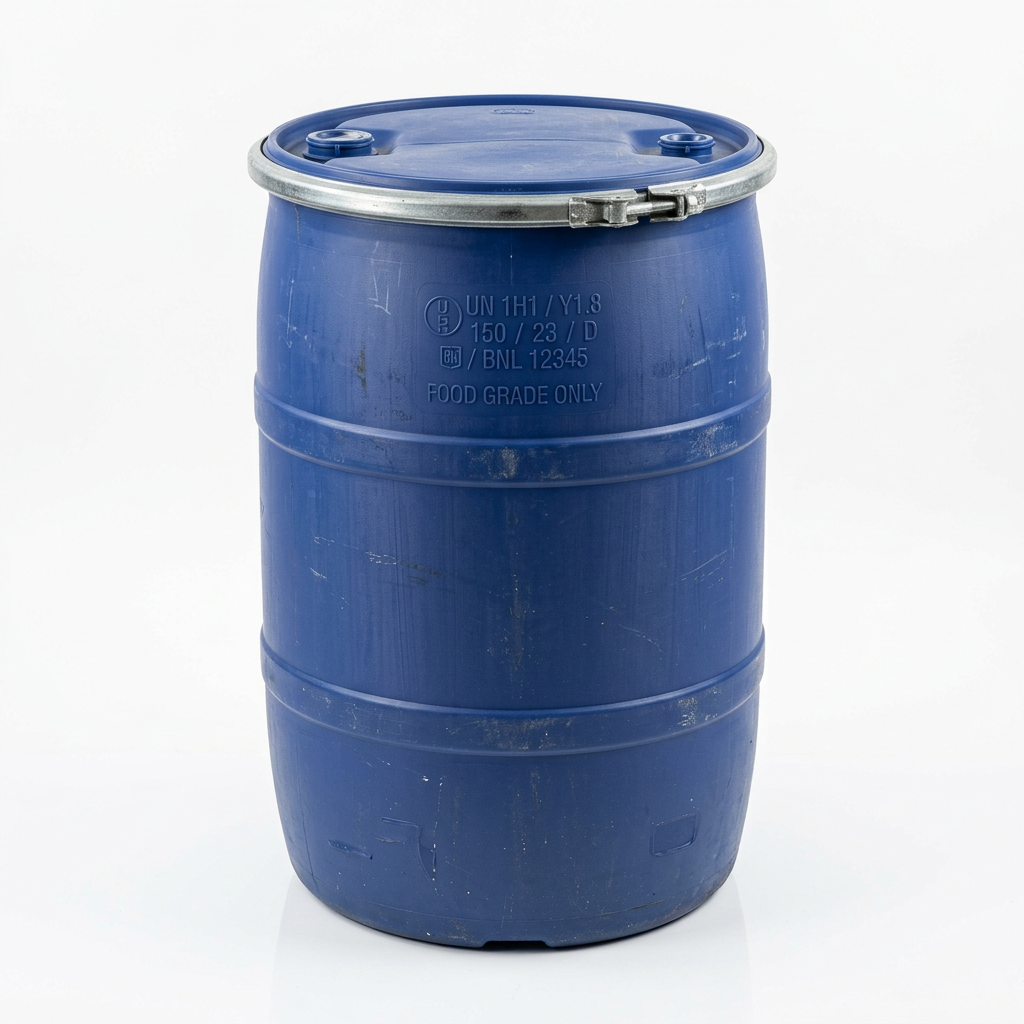 FOOD GRADE 210 Liter FAIRLY USED UN Approved Close Top Blue Drums