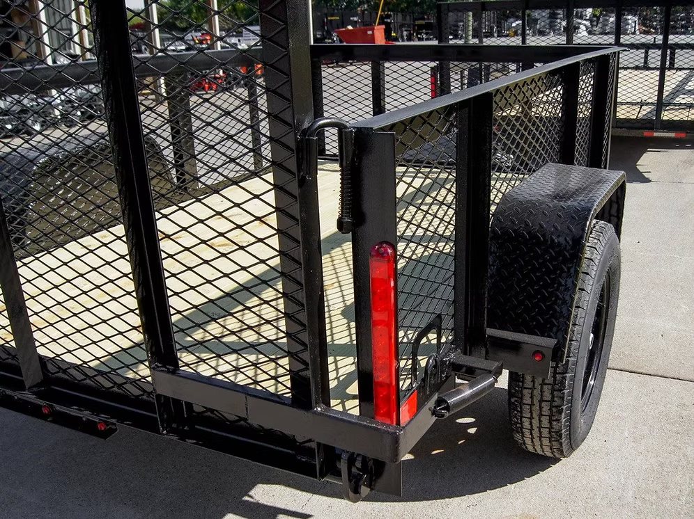 5x8 Straight Deck Utility Trailer with 2ft Mesh Side 3500lb Axle