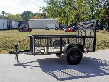 5x8 Straight Deck Utility Trailer with 2ft Mesh Side 3500lb Axle