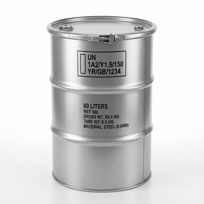 60 Liter BRAND NEW UN Approved Close Top Steel Drums or Barrels