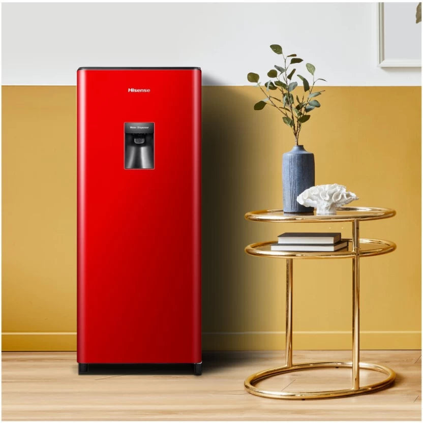 Hisense 177 L Single Door Fridge (Red Finish, H235RRE-WD)