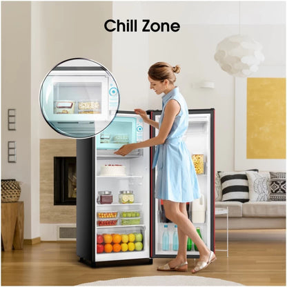 Hisense 177 L Single Door Fridge (Red Finish, H235RRE-WD)