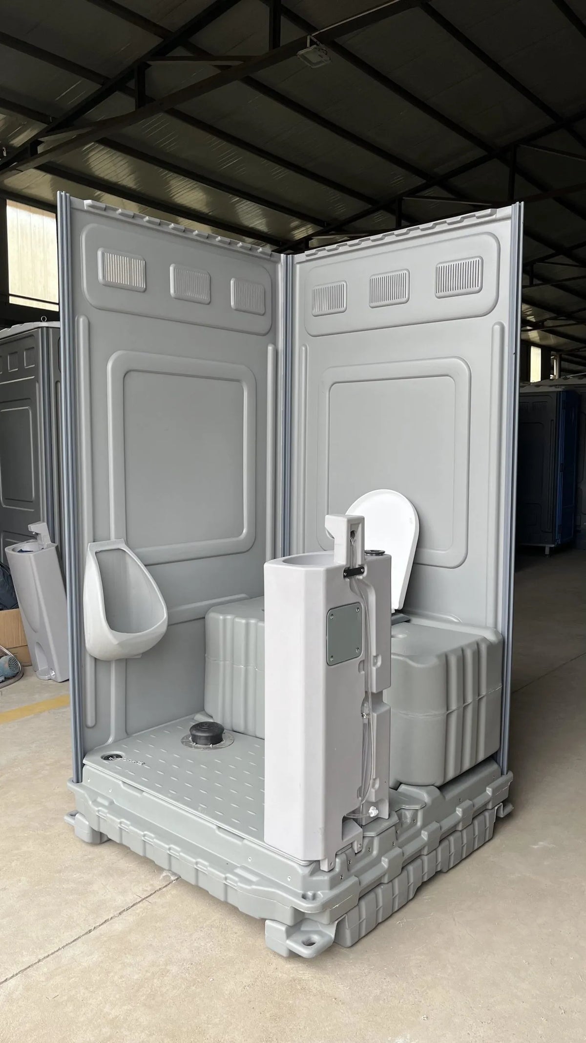 Portable Toilet, Modern Design In Stainless Steel & PVC
