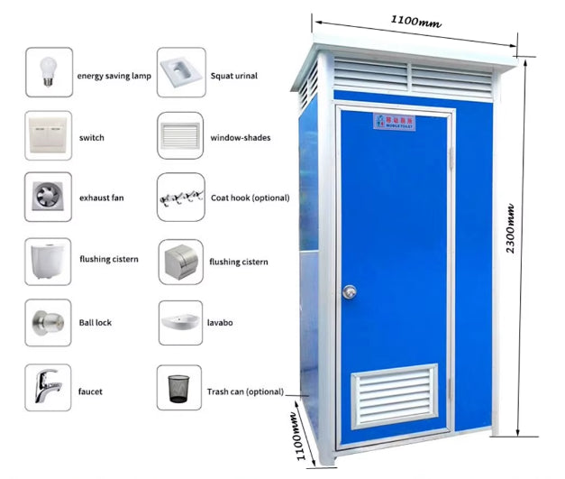Portable Toilet – Mobile Sanitation Unit with Basin & Ventilation System