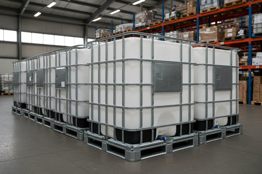 CLEAN FOOD GRADE 1000 Liter IBC Tanks on Steel Pallets